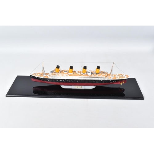 194 - THREE CONSTRUCTED REVELL PLASTIC KITS OF BRITISH SHIPS ALL HOUSED IN PERSPEX DISPLAY CASES, 'Mayflow... 