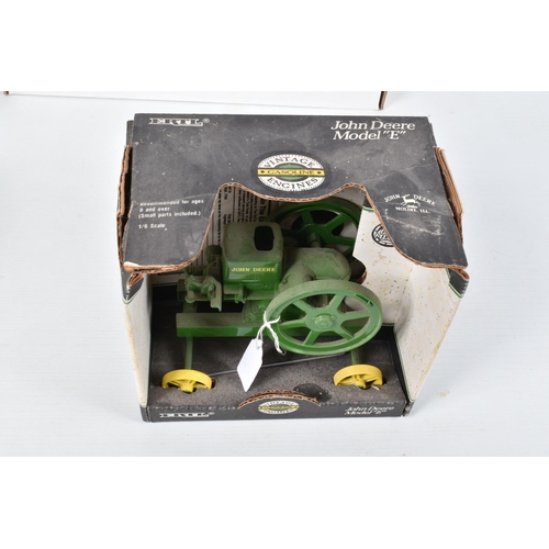 197 - THREE BOXED ERTL BLUEBIRD REPLICA TOYS DIECAST JOHN DEERE TRACTOR MODELS, 1/16 scale, 1915 Model R W... 