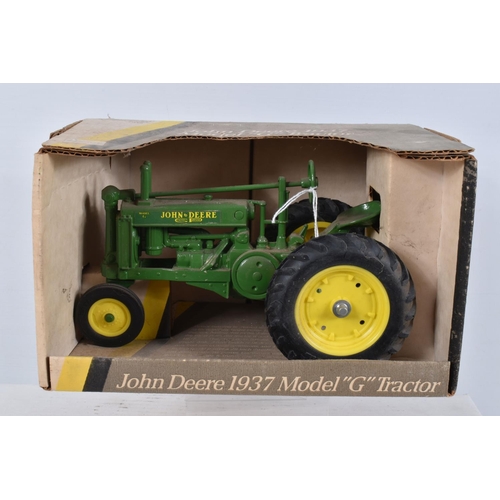 197 - THREE BOXED ERTL BLUEBIRD REPLICA TOYS DIECAST JOHN DEERE TRACTOR MODELS, 1/16 scale, 1915 Model R W... 