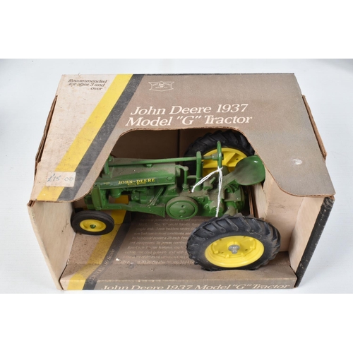 197 - THREE BOXED ERTL BLUEBIRD REPLICA TOYS DIECAST JOHN DEERE TRACTOR MODELS, 1/16 scale, 1915 Model R W... 