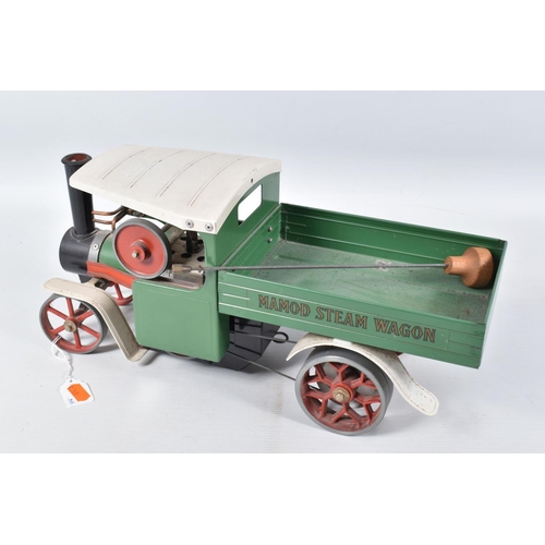 200 - AN UNBOXED MAMOD LIVE STEAM WAGON, No.SW1, , playworn condition with minor paint loss, marking and w... 