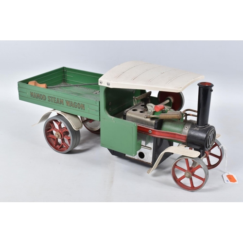 200 - AN UNBOXED MAMOD LIVE STEAM WAGON, No.SW1, , playworn condition with minor paint loss, marking and w... 