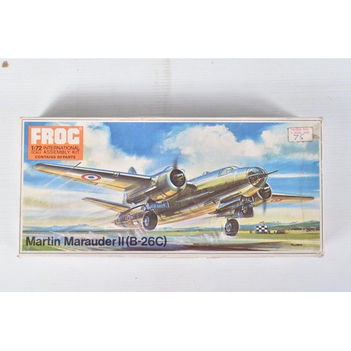 205 - ELEVEN UNBUILT BOXED MODEL AIRCRAFT KITS, made up of Eight 1:72 scale Frog models to include, a Vamp... 