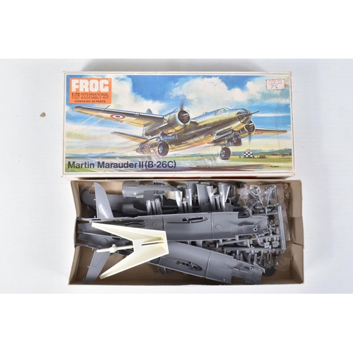 205 - ELEVEN UNBUILT BOXED MODEL AIRCRAFT KITS, made up of Eight 1:72 scale Frog models to include, a Vamp... 