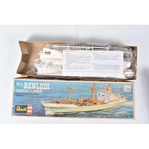 209 - SIX BOXED UNBUILT MODEL SHIP KITS, the first is an Airfix-600 S.S. FRANCE numbered F6025, a Revell 1... 