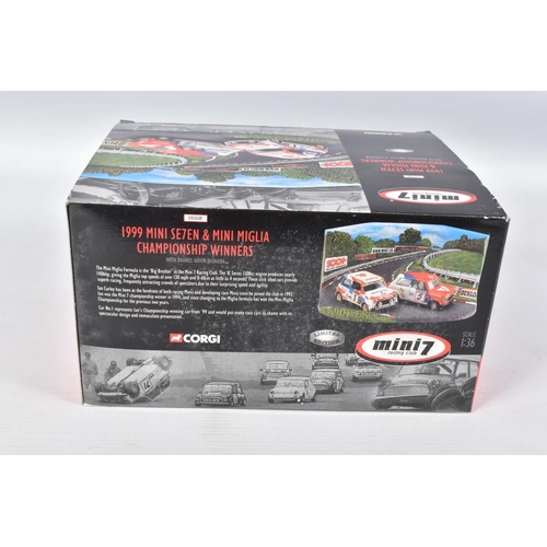 211 - A COLLECTION OF CORGI MINI MODEL CARS, to include a limited edition Mini 7 1999 Mini Se7en & Mini Mi... 