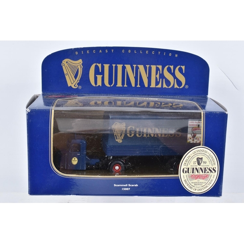 215 - SEVEN BOXED AND ONE UNBOXED MODEL EDDIE STOBART AND GUINNESS VEHICLES, the first a Corgi Eddie Stoba... 