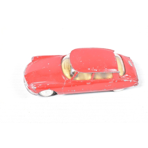 222 - A TRAY OF PLAYWORN DIECAST MODELS AND PLASTIC FIGURES, to include two Corgi James Bond Aston Martin ... 