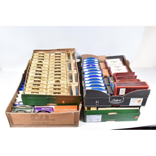 223 - FOUR BOXES OF ASSORTED LLEDO, MATCHBOX AND OXFORD DIECAST MODEL VEHICLES, some of the Lledo models i... 