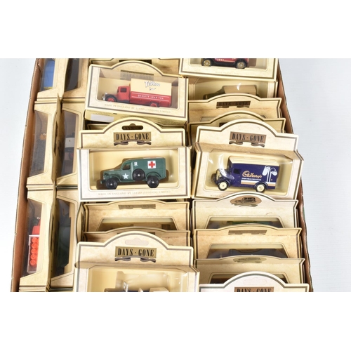 223 - FOUR BOXES OF ASSORTED LLEDO, MATCHBOX AND OXFORD DIECAST MODEL VEHICLES, some of the Lledo models i... 