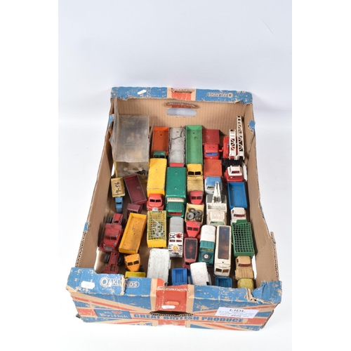 234 - A QUANTITY OF UNBOXED AND ASSORTED PLAYWORN DIECAST VEHICLES, to include Dinky Supertoys Foden Flat ... 