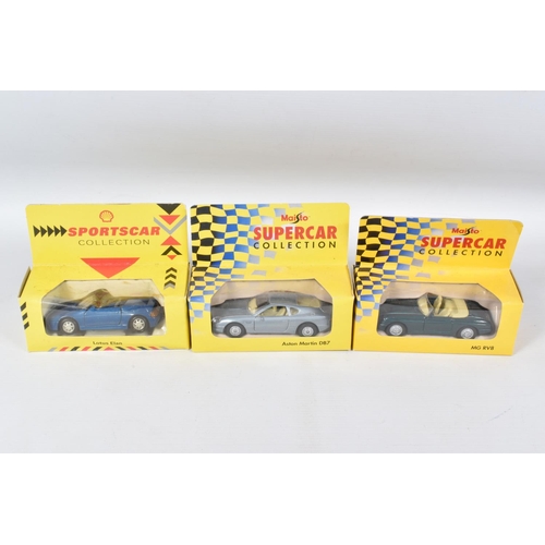 235 - A QUANTITY OF BOXED DIECAST VEHICLES, to include four of Maisto Supercar Models, some of these are a... 