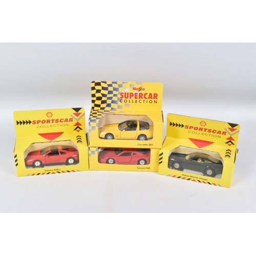 235 - A QUANTITY OF BOXED DIECAST VEHICLES, to include four of Maisto Supercar Models, some of these are a... 