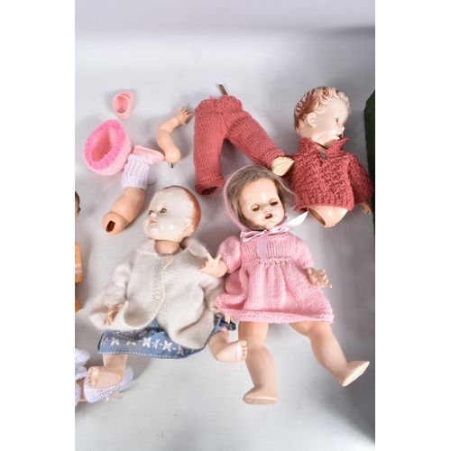 244 - A COLLECTION OF MID 20TH CENTURY PEDIGREE HARD PLASTIC AND VINYL DOLLS, assorted types and sizes, al... 