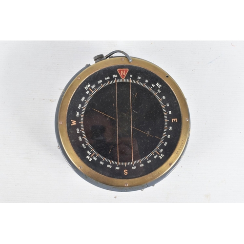 536 - A BOXED BRITISH AIR MINISTRY NAVIGATION COMPASS, the compass has a crown with A.M and the reference ... 