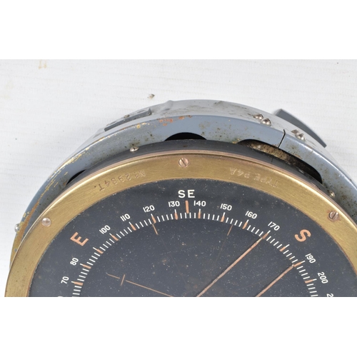 536 - A BOXED BRITISH AIR MINISTRY NAVIGATION COMPASS, the compass has a crown with A.M and the reference ... 