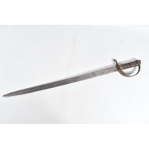 541 - A PAIR OF 19TH/20TH CENTURY SWORDS WITHOUT SCABARDS, both swords have wire band handles and straight... 