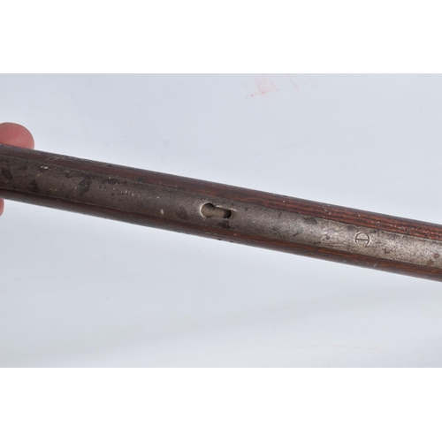 550 - A LARGE 19TH CENTURY BOARDING STYLE PIKE/ CAVALRY LANCE, featuring an ash shaft with an off centre l... 