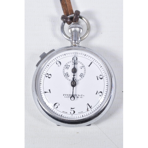 10 - A 'FINDLAY & CO' STOP WATCH AND A PADLOCK, base metal stop watch, together with a base metal padlock... 