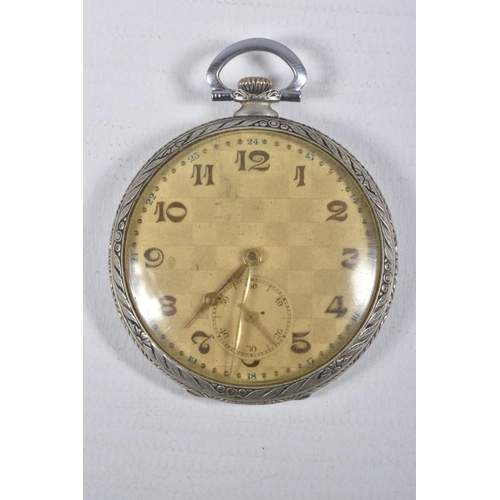 29 - TWO POCKET WATCHES, to include a manual wind, open face pocket watch, bi-colour plated case, dial si... 