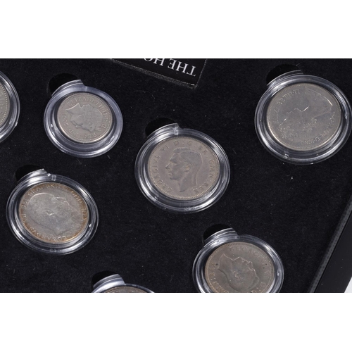 38 - A CASED SET OF COMMEMORATIVE COINS, The House of Windsor coinage portraits shilling set by The Bradf... 