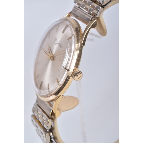 40 - A GENTLEMAN'S WRISTWATCH, the circular face with gold coloured baton hour markers and hands, face st... 