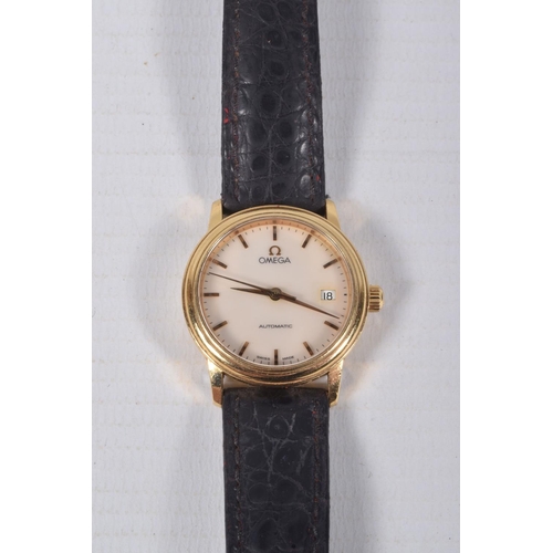 51 - A LADIES 'OMEGA' WRISTWATCH, automatic movement, round mother of pearl dial signed 'Omega Automatic'... 