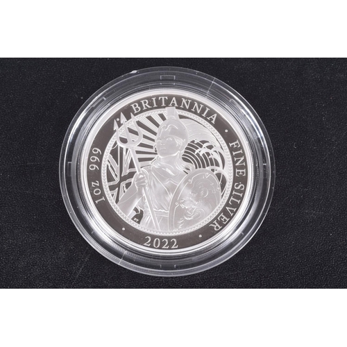 83 - A ROYAL MINT BRITANNIA 2022 6-COIN SILVER PROOF SET of 1 Ounce.999Silver, Half Ounce,Quarter Ounce,3... 