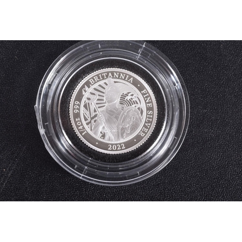 83 - A ROYAL MINT BRITANNIA 2022 6-COIN SILVER PROOF SET of 1 Ounce.999Silver, Half Ounce,Quarter Ounce,3... 