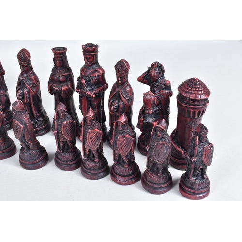 94 - TWO CHESS SETS AND WOODEN CHESS BOARDS, all pieces included although three pawns from the larger set... 