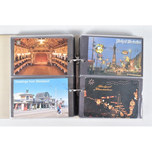 417 - FIVE POSTCARD ALBUMS OF BLACKPOOL each containing approximately 150-200 cards per album, the albums ... 