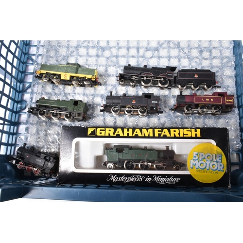 370 - A QUANTITY OF BOXED AND UNBOXED N GAUGE LOCOMOTIVES, to include Peco Jubilee class, renamed and numb... 