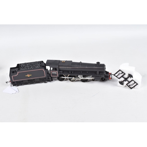 371 - THREE BOXED HORNBY RAILWAYS OO GAUGE LOCOMOTIVES, class 5MT (Black 5) No.45192, B.R. lined black liv... 