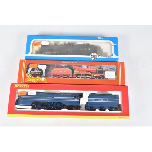 372 - THREE BOXED OO GAUGE L.M.S. LOCOMOTIVES, Airfix Fowler class 4F No.4454, black livery (54122), Hornb... 