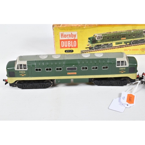 373 - A BOXED HORNBY DUBLO CLASS 55 DELTIC LOCOMOTIVE, 'Crepello' No.D9012, (2234), with an unboxed Hornby... 