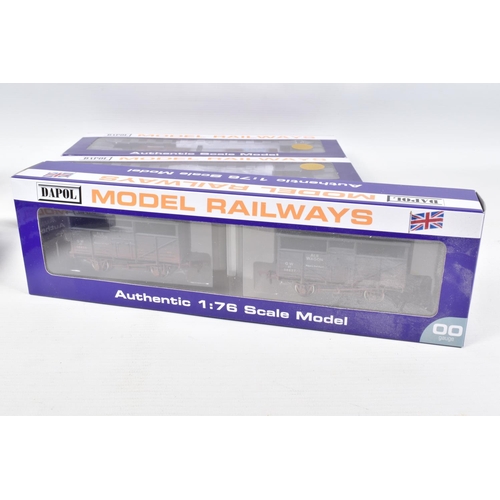 374 - FOUR BOXED  OO GAUGE  DAPOL MODEL RAILWAY  WAGONS, to include a GWR Ale Wagon Twin Pack, Weathered, ... 