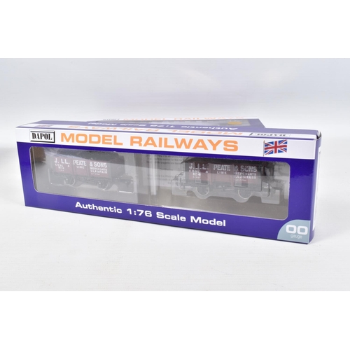 374 - FOUR BOXED  OO GAUGE  DAPOL MODEL RAILWAY  WAGONS, to include a GWR Ale Wagon Twin Pack, Weathered, ... 