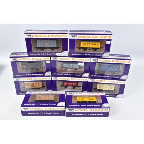 377 - TEN BOXED OO GAUGE DAPOL MODEL RAILWAY WESSEX WAGONS, to include a Palmers Brewery, Bridport with Ce... 