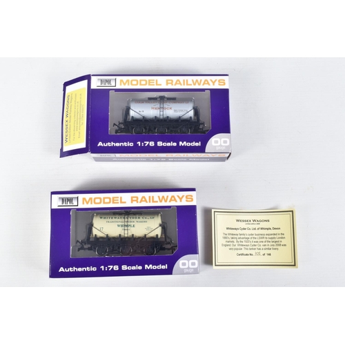 378 - TEN BOXED OO GAUGE DAPOL MODEL RAILWAY WAGON SIX WHEEL TANKERS, to include a Culm Valley Dairy Co., ... 