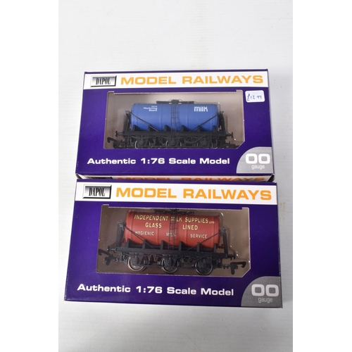 378 - TEN BOXED OO GAUGE DAPOL MODEL RAILWAY WAGON SIX WHEEL TANKERS, to include a Culm Valley Dairy Co., ... 