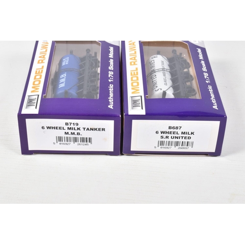 378 - TEN BOXED OO GAUGE DAPOL MODEL RAILWAY WAGON SIX WHEEL TANKERS, to include a Culm Valley Dairy Co., ... 