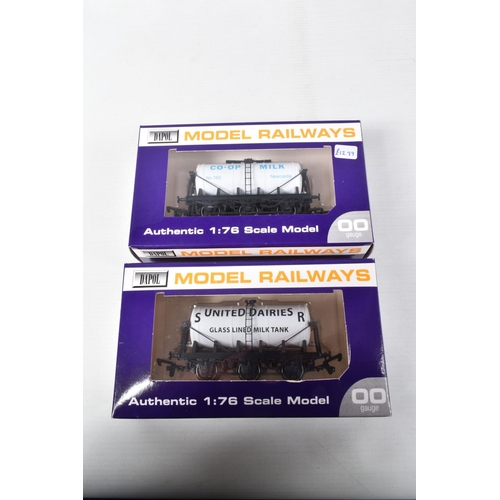 379 - NINE BOXED OO GAUGE DAPOL MODEL RAILWAY WAGON SIX WHEEL TANKERS, to include a SR United Milk, item n... 