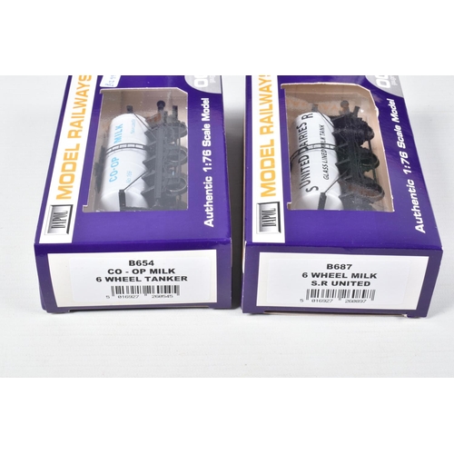 379 - NINE BOXED OO GAUGE DAPOL MODEL RAILWAY WAGON SIX WHEEL TANKERS, to include a SR United Milk, item n... 