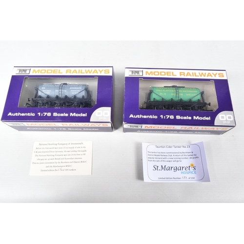 379 - NINE BOXED OO GAUGE DAPOL MODEL RAILWAY WAGON SIX WHEEL TANKERS, to include a SR United Milk, item n... 