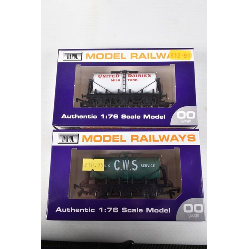 380 - TEN BOXED OO GAUGE DAPOL MODEL RAILWAY WAGON SIX WHEEL TANKERS, to include a Taunton Cider Co. Limit... 