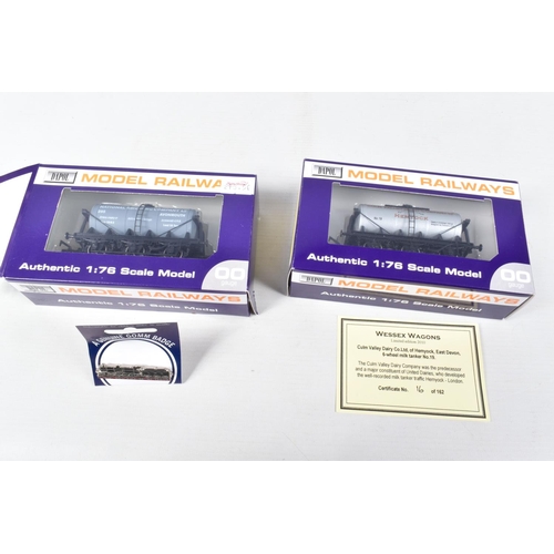 383 - TEN BOXED OO GAUGE DAPOL MODEL RAILWAY WAGON SIX WHEEL TANKERS, to include a Milk UD, item no. B762,... 