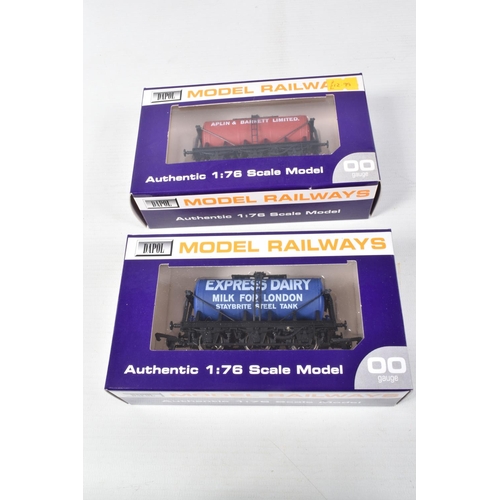 383 - TEN BOXED OO GAUGE DAPOL MODEL RAILWAY WAGON SIX WHEEL TANKERS, to include a Milk UD, item no. B762,... 