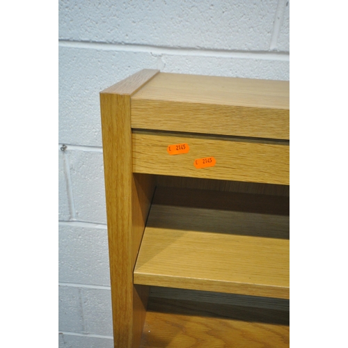 1316 - A LIGHT OAK SIX TIER OPEN BOOKCASE, width 90cm x depth 28cm x height 148cm (condition report: overal... 