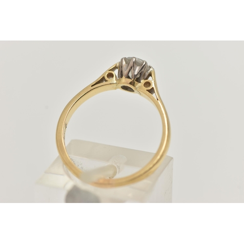 43 - A DIAMOND SINGLE STONE RING, set with a round brilliant cut diamond, measuring approximately 5.22mm ... 