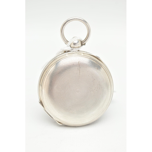 100 - AN EDWARDIAN SILVER FULL HUNTER POCKET WATCH, key wound movement, Roman numerals, second subsidiary ... 